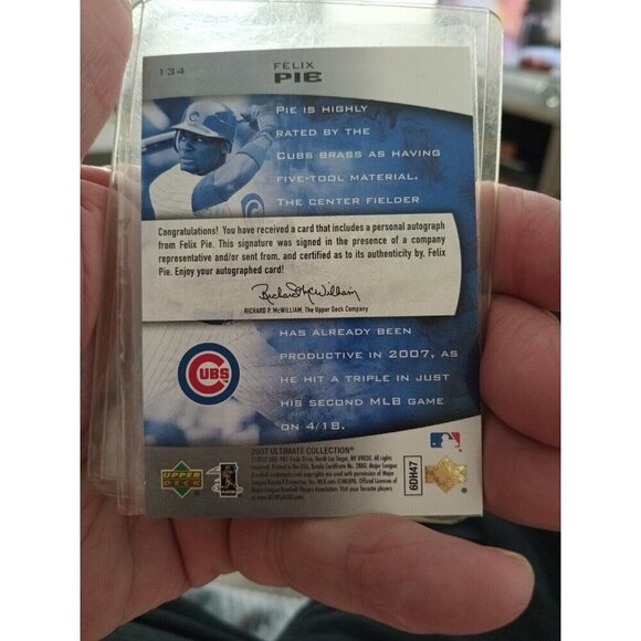 2007 Upper Deck Ultimate Collection Autograph FELIX PIE RC Auto /299 Cubs - Picture 3 of 3
